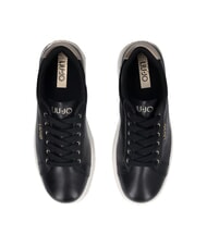 LIUJO PRETTY 06 Sneakers platform in pelle black/light gold - Scarpe Donna - 5