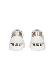LIUJO PRETTY 06 Sneakers platform in pelle white/light gold - Scarpe Donna - 7