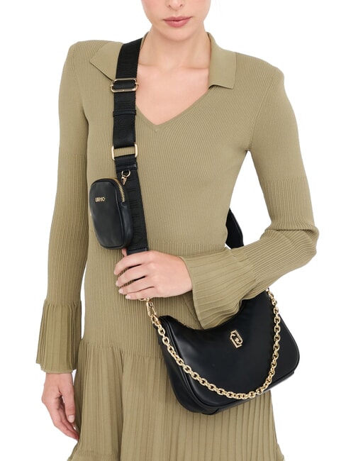 ACHALA Borsa piccola con catena e pouch NERO - Borse Donna