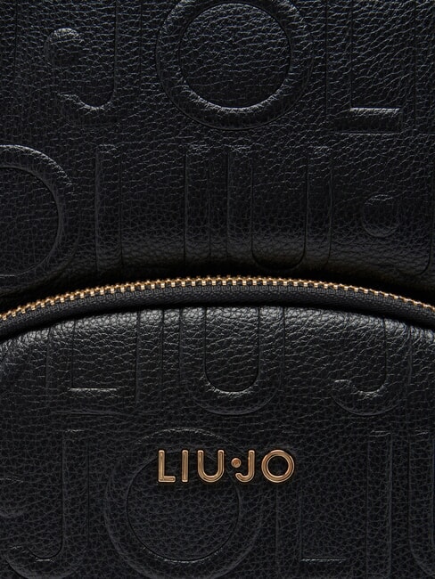 MANHATTAN Zaino medio logo in rilievo NERO - Borse Donna