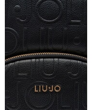 LIUJO MANHATTAN Zaino medio logo in rilievo NERO - Borse Donna - 4
