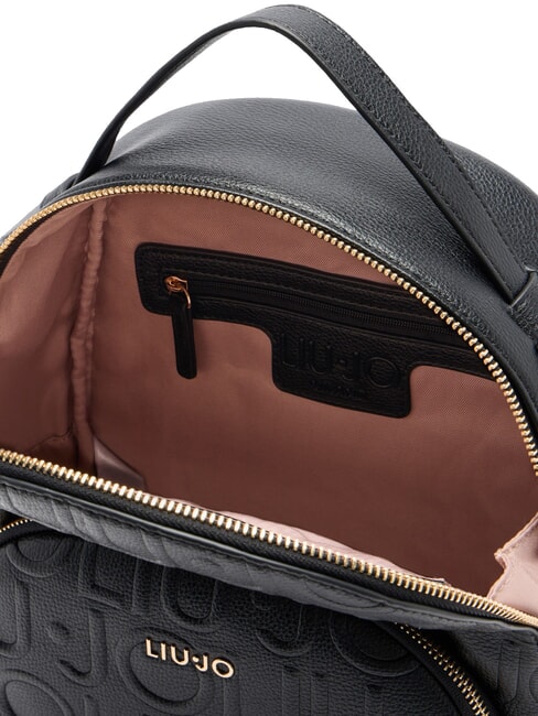 MANHATTAN Zaino medio logo in rilievo NERO - Borse Donna