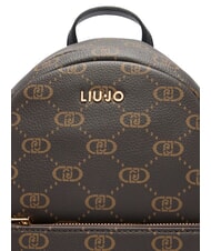 LIUJO CIRRY Zaino medio con logo all over NERO - Borse Donna - 4
