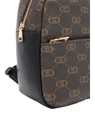 LIUJO CIRRY Zaino medio con logo all over NERO - Borse Donna - 5