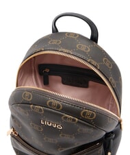 LIUJO CIRRY Zaino medio con logo all over NERO - Borse Donna - 6