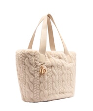 LIUJO VERRY Borsa hobo grande peluche NEUTRO - Borse Donna - 2