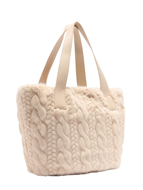 VERRY Borsa hobo grande peluche NEUTRO - Borse Donna