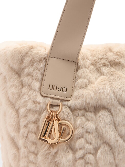 VERRY Borsa hobo grande peluche NEUTRO - Borse Donna