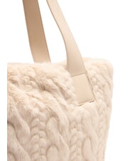 LIUJO VERRY Borsa hobo grande peluche NEUTRO - Borse Donna - 5