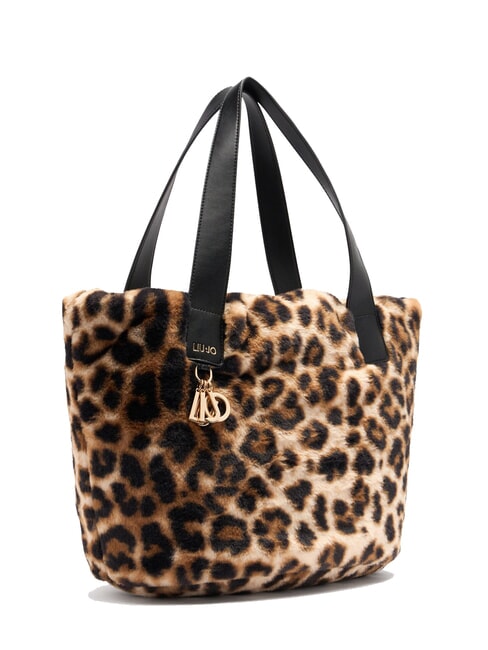 VERRY Borsa hobo grande peluche macul.naturale - Borse Donna