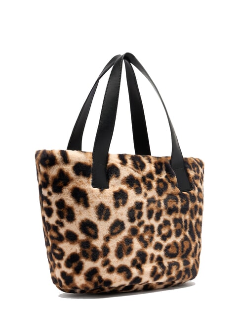 VERRY Borsa hobo grande peluche macul.naturale - Borse Donna