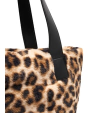 LIUJO VERRY Borsa hobo grande peluche macul.naturale - Borse Donna - 4