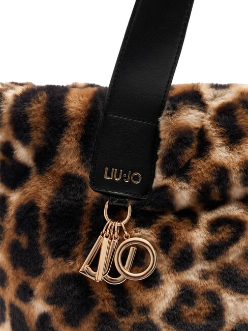 VERRY Borsa hobo grande peluche macul.naturale - Borse Donna