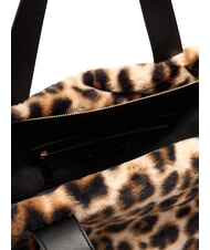 LIUJO VERRY Borsa hobo grande peluche macul.naturale - Borse Donna - 6