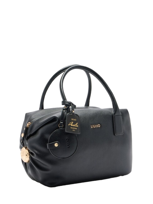 AMELIE Borsa bauletto grande con charm NERO - Borse Donna