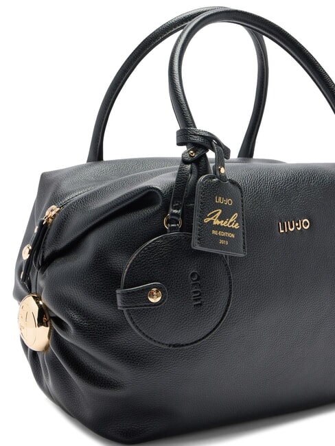 AMELIE Borsa bauletto grande con charm NERO - Borse Donna