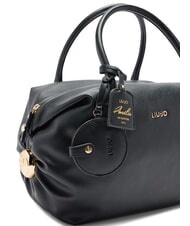 LIUJO AMELIE Borsa bauletto grande con charm NERO - Borse Donna - 4