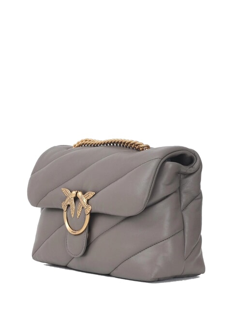 CLASSIC LOVE PUFF Borsa in pelle nappa grigio asfalto 1 - antique gol - Borse Donna