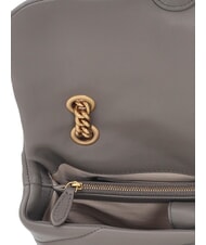 PINKO CLASSIC LOVE PUFF Borsa in pelle nappa grigio asfalto 1 - antique gol - Borse Donna - 4