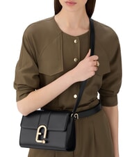 FURLA URBAN Borsa a tracolla piccola in pelle Nero - Borse Donna - 5