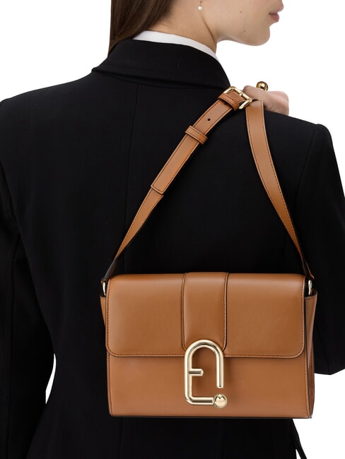 URBAN Borsa a tracolla piccola in pelle brandy - Borse Donna