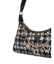 GUESS EVERLEE Borsa in tessuto jacquard con charm blackmulti - Borse Donna - 4