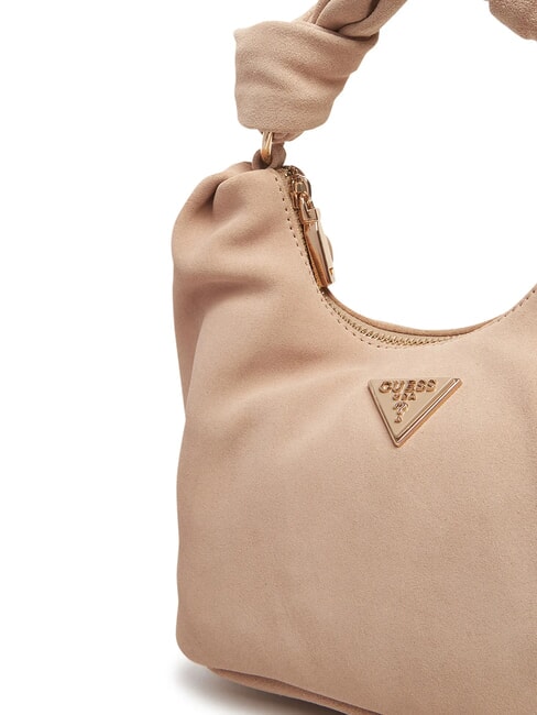 ISOTTA Borsa in pelle suede con catena simply taupe - Borse Donna