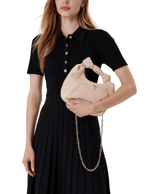 ISOTTA Borsa in pelle suede con catena simply taupe - Borse Donna