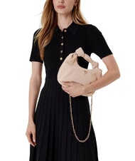 GUESS ISOTTA Borsa in pelle suede con catena simply taupe - Borse Donna - 5