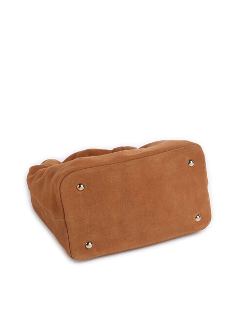 ISOTTA Borsa in pelle suede con catena COGNAC - Borse Donna