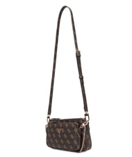 GUESS NOELLE 2 Borsa a tracolla 2 in 1 con logo 4G brown - Borse Donna - 5