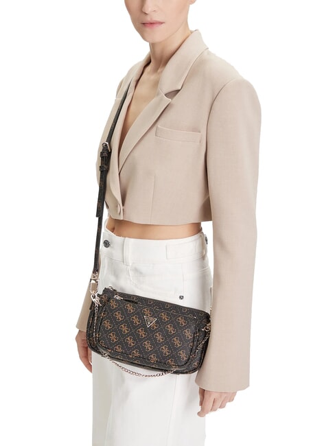 NOELLE 2 Borsa a tracolla 2 in 1 con logo 4G brown - Borse Donna