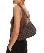 GUESS NOELLE 2 Borsa a spalla 4G logo brown - Borse Donna - 4