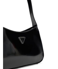 GUESS ARNELA Borsa lucida a spalla NERO - Borse Donna - 4
