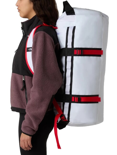 BASE CAMP M Borsone zaino tnf white/tnf black/ele - Borsoni