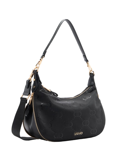 KALISKA Borsa hobo media in nylon NERO - Borse Donna