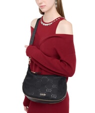 LIUJO KALISKA Borsa hobo media in nylon NERO - Borse Donna - 7