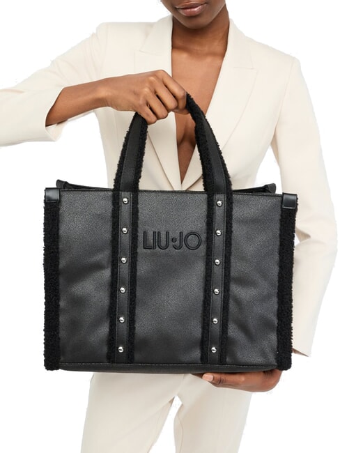 ANIMALIER Shopping bag grande NERO - Borse Donna