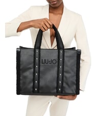 LIUJO ANIMALIER Shopping bag grande NERO - Borse Donna - 7