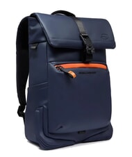 PIQUADRO CORNER SPECIALE GOMMATO Zaino roll-top, porta pc 14" blu - Zaini da lavoro porta PC - 2