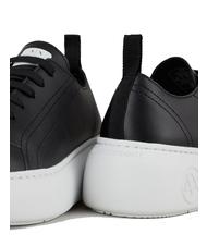 ARMANI EXCHANGE SUPER ACTION Sneakers in pelle Nero/nero - Scarpe Donna - 3
