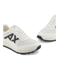 ARMANI EXCHANGE DROP MICROSUEDE Sneakers con logo a contrasto off white+deep navy+pomenegrat - Scarpe Uomo - 4