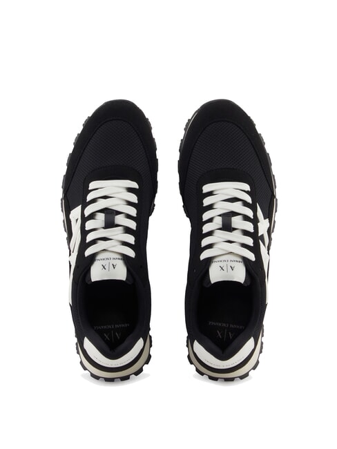 DROP MICROSUEDE Sneakers con logo a contrasto black + off white - Scarpe Uomo