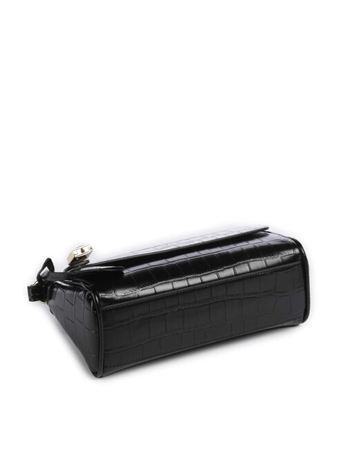 JANE CROCO Borsa a tracolla stampa cocco black - Borse Donna