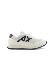 ARMANI EXCHANGE DROP MICROSUEDE Sneakers con logo a contrasto off white+deep navy+pomenegrat - Scarpe Uomo - 2