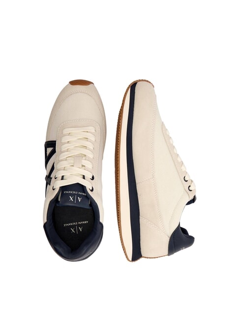 ROYALE SUEDE AIR MESH Sneakers in pelle AX logo off white+navy - Scarpe Uomo