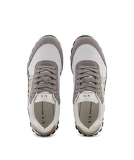 ARMANI EXCHANGE DROP MICROSUEDE Sneakers con logo laterale brown bass+off white - Scarpe Donna - 3