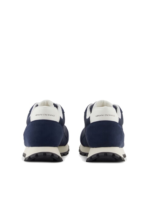 DROP MICROSUEDE Sneakers con logo a contrasto navy+off white - Scarpe Uomo