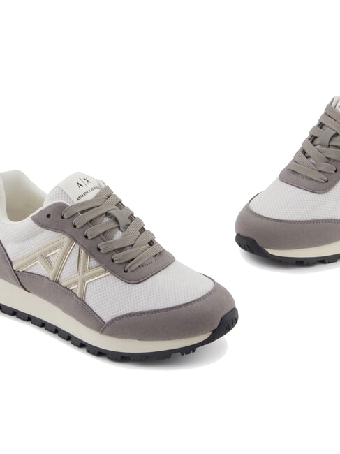 DROP MICROSUEDE Sneakers con logo laterale brown bass+off white - Scarpe Donna