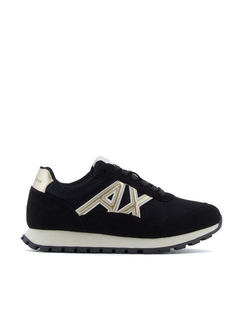 DROP MICROSUEDE Sneakers con logo laterale black/pale gold - Scarpe Donna